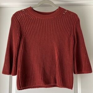 NWOT Mustard Fisherman Sweater Small Holidays Christmas Festive